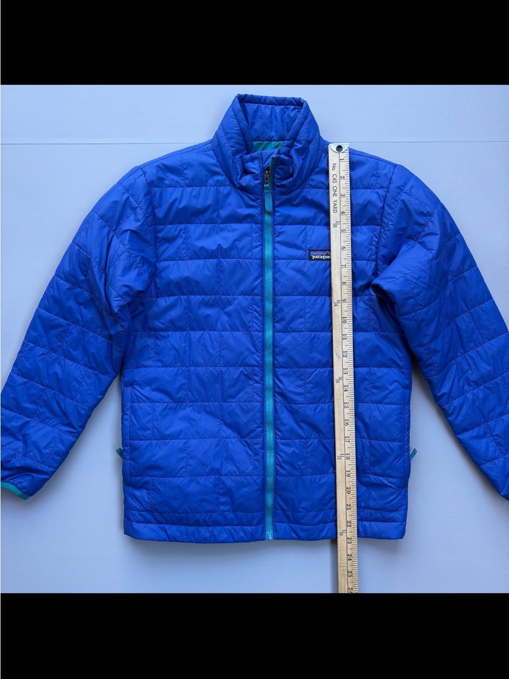 Patagonia Kids Nano Puffer Jacket Size Large 12 blue like NEW - Picture 8 of 8
